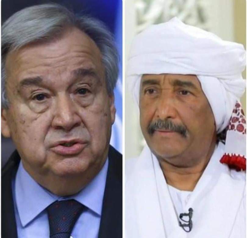 رئيس مجلس السيادة يتلقى إتصالا هاتفيا من الأمين العام للأمم المتحدة، أنطونيو غوتيريش 1 المسار نيوز رئيس مجلس السيادة يتلقى إتصالا هاتفيا من الأمين العام للأمم المتحدة، أنطونيو غوتيريش