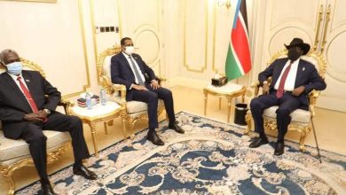 رئيس جمهورية جنوب السودان يستقبل نائب رئيس مجلس السيادة، بحث اللقاء سير تنفيذ إتفاق السلام المنشط بجنوب السودان، بجانب العلاقات بين البلدين. 4 المسار نيوز رئيس جمهورية جنوب السودان يستقبل نائب رئيس مجلس السيادة، بحث اللقاء سير تنفيذ إتفاق السلام المنشط بجنوب السودان، بجانب العلاقات بين البلدين.