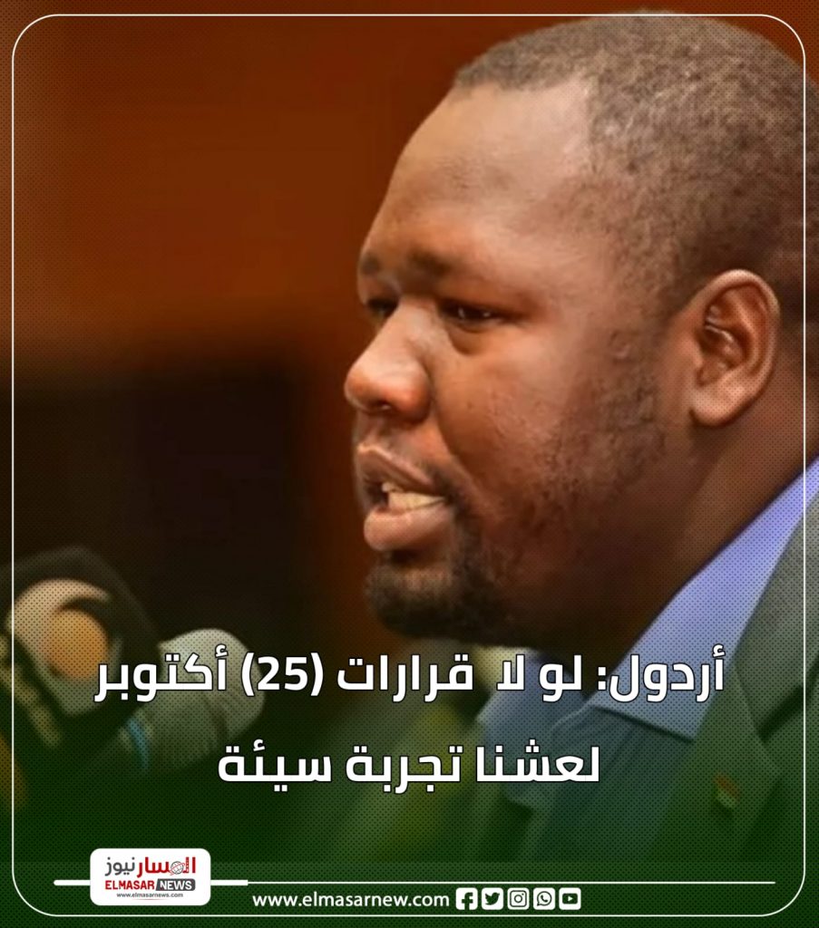 أردول: لو لا قرارات (25) أكتوبر لعشنا تجربة سيئة 1 المسار نيوز أردول: لو لا قرارات (25) أكتوبر لعشنا تجربة سيئة