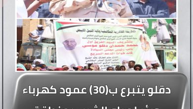 دقلو يتبرع ب(30) عمود كهرباء وبئر لمياه الشرب بمنطقة الشارقة بولاية النيل الأبيض 6 المسار نيوز دقلو يتبرع ب(30) عمود كهرباء وبئر لمياه الشرب بمنطقة الشارقة بولاية النيل الأبيض