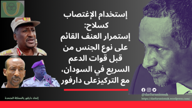 إستخدام الإغتصاب كسلاح: إستمرار العنف القائم على نوع الجنس من قبل قوات الدعم السريع في السودان، مع التركيز على دارفور 2 المسار نيوز إستخدام الإغتصاب كسلاح: إستمرار العنف القائم على نوع الجنس من قبل قوات الدعم السريع في السودان، مع التركيز على دارفور